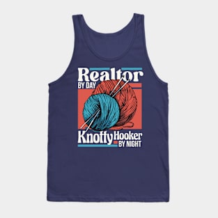 Realtor by Day, Knotty Hooker by Night // Funny Knitting Graphic Tank Top